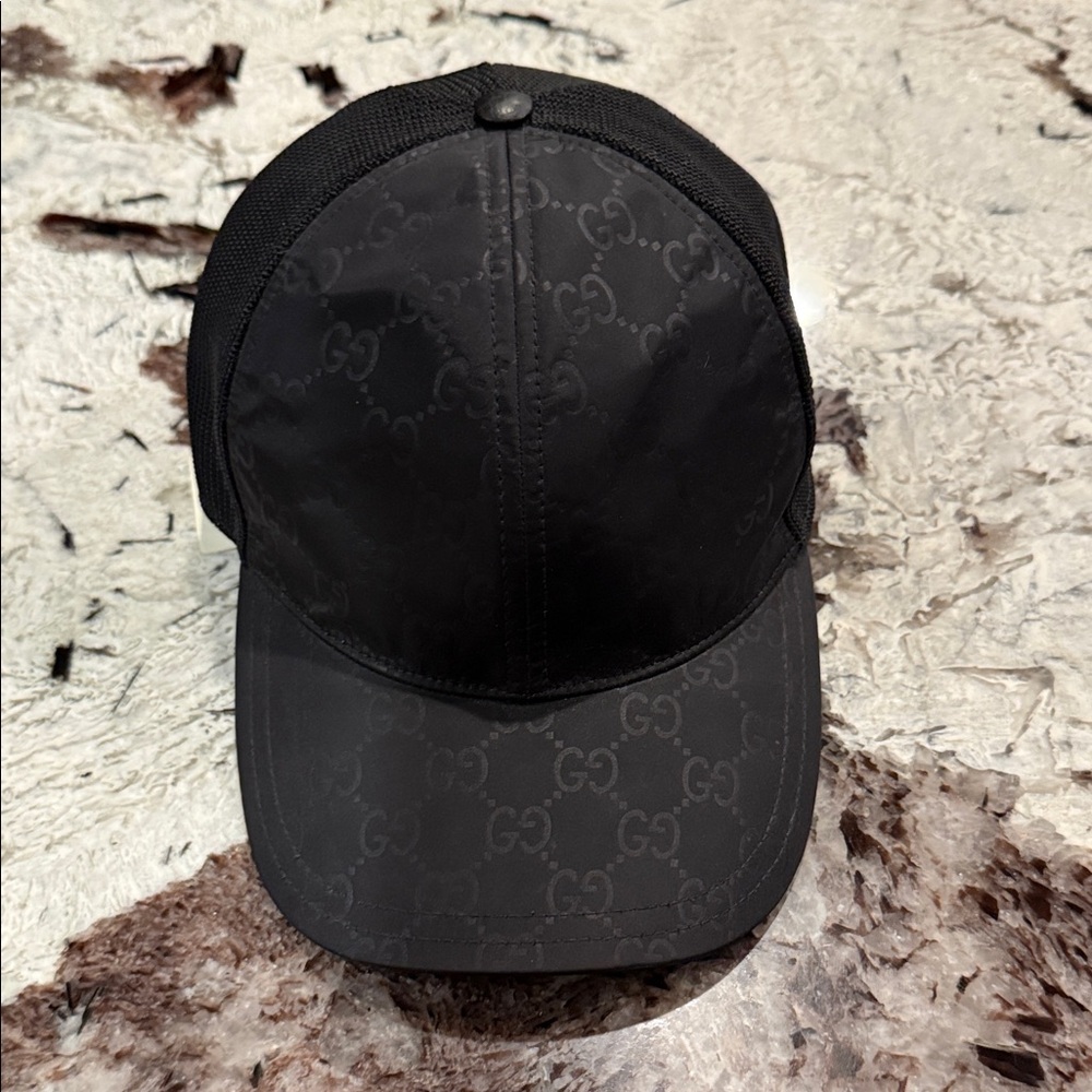 Gucci Black Monogram Cap